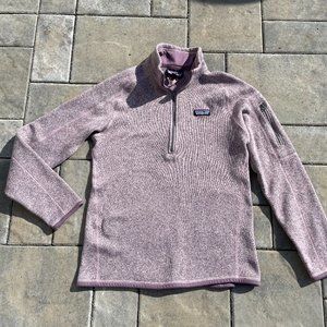 Patagonia Women's Better Sweater 1/4 Zip Fleece Pullover Size Medium Lavender